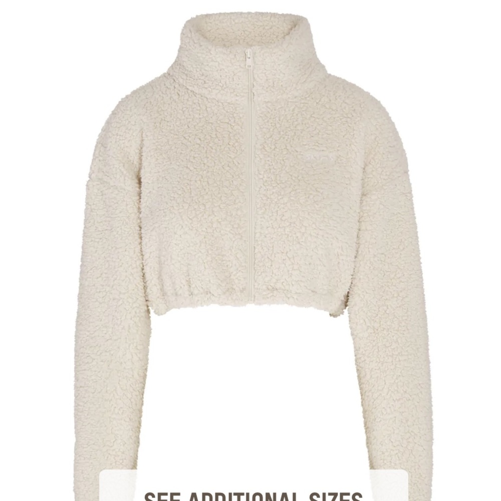 SKIMS TEDDY CROP JACKET